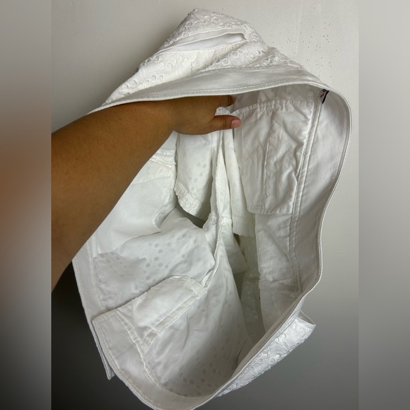 Vineyard Vines Women White Eyelet Shorts Plus 16 Old Money Country club Classic - Picture 15 of 16